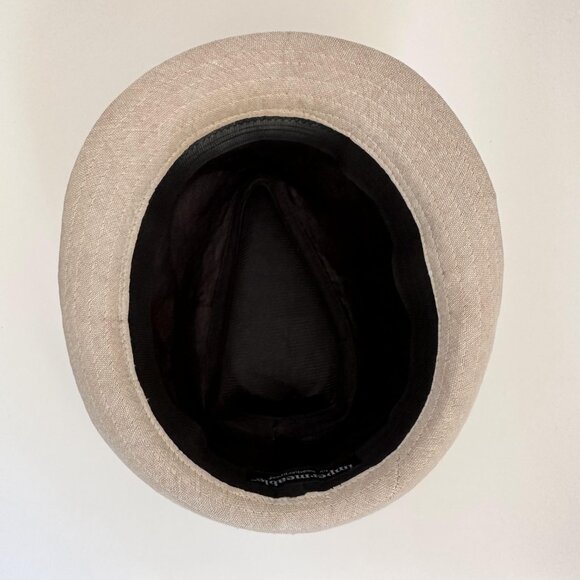 Impermeable By Weatherproof Fedora Hat Fitted Cap Beige Size L Cotton Blend VTG - Picture 5 of 7